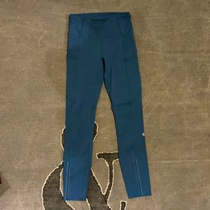 Lululemon fast and free leggings w/reflective